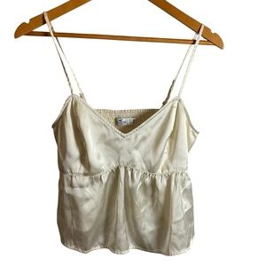 Hollister Cream Camisole Top Adj Straps Boho Basic